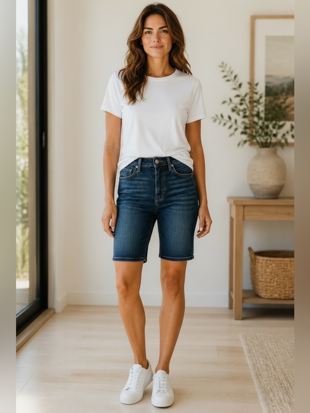 Silver Jeans Dark Blue Denim Bermuda Shorts - Picture 4 of 6